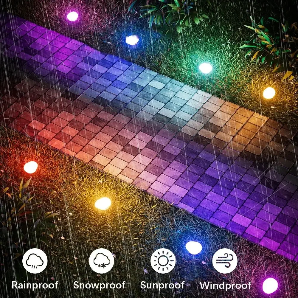 Solar Decorative Lamp Frosted Ground Lamp Outdoor Waterproof Portable Energy Saving Lantern Pebble Lawn Light Home Garden Lamp