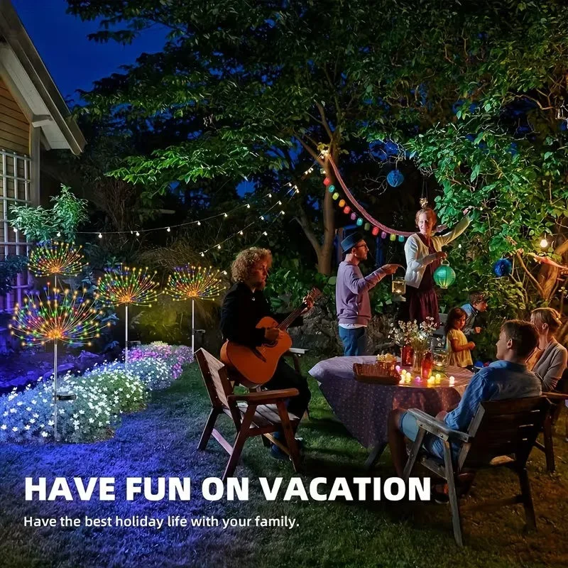 Outdoor Decoration Light Solar Firework Lights Waterproof Sparkles Landscape Fairy Light Garden Lights Yard Patio Pathway