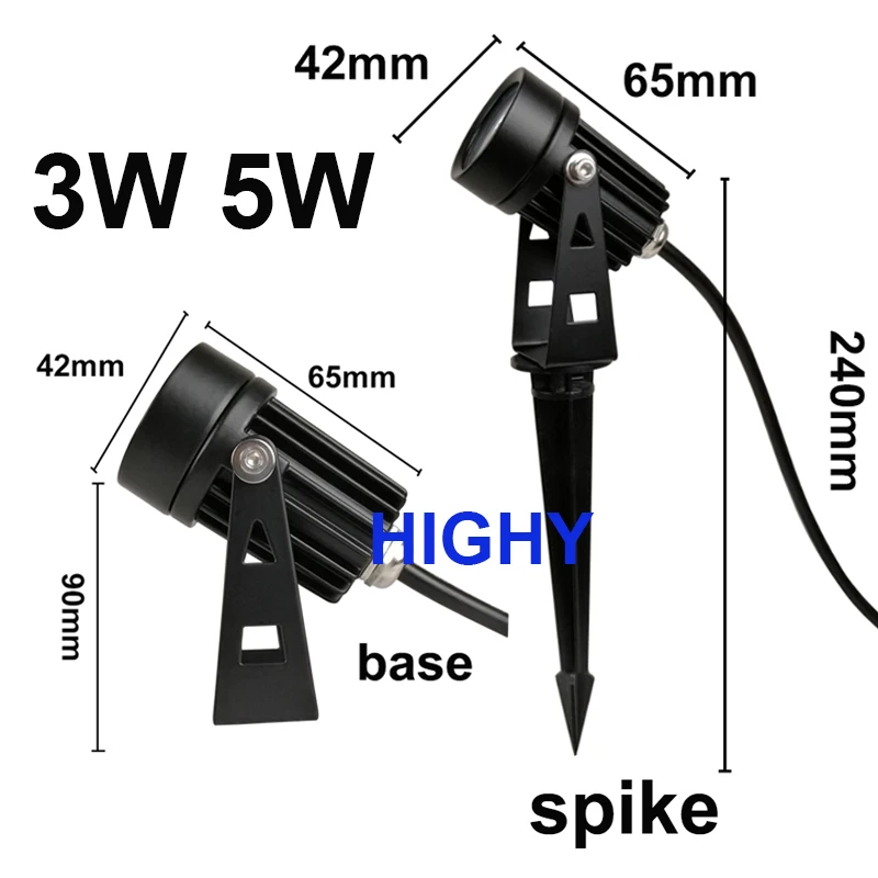 Waterproof Outdoor Garden Lawn Lamps 220V 110V 12V 3W 5W LED Lawn Light Spike Bulb Tuinverlichting Outdoor Lighting for Garden