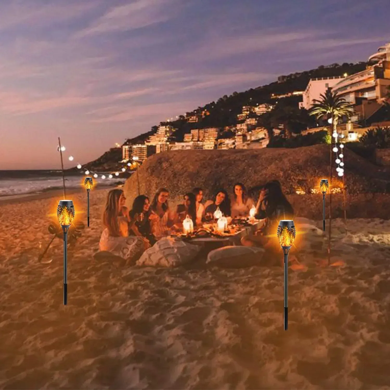 Outdoor Flickering Torch Solar Garden Flame Light 96LED Solar Lights Waterproof Decor Landscape Lawn Lamp Path Lighting
