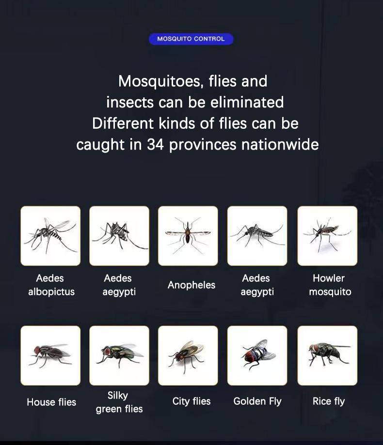 Wall-Mounted UV Mosquito Killer Lamp, Rechargeable Electric Shock Insect Killer for Indoor & Outdoor, Noiseless Pest Control