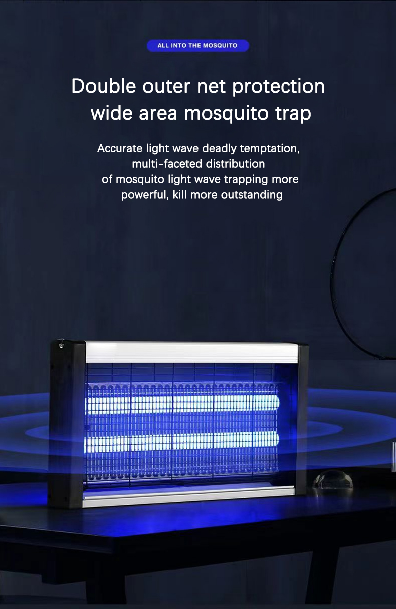 Wall-Mounted UV Mosquito Killer Lamp, Rechargeable Electric Shock Insect Killer for Indoor & Outdoor, Noiseless Pest Control