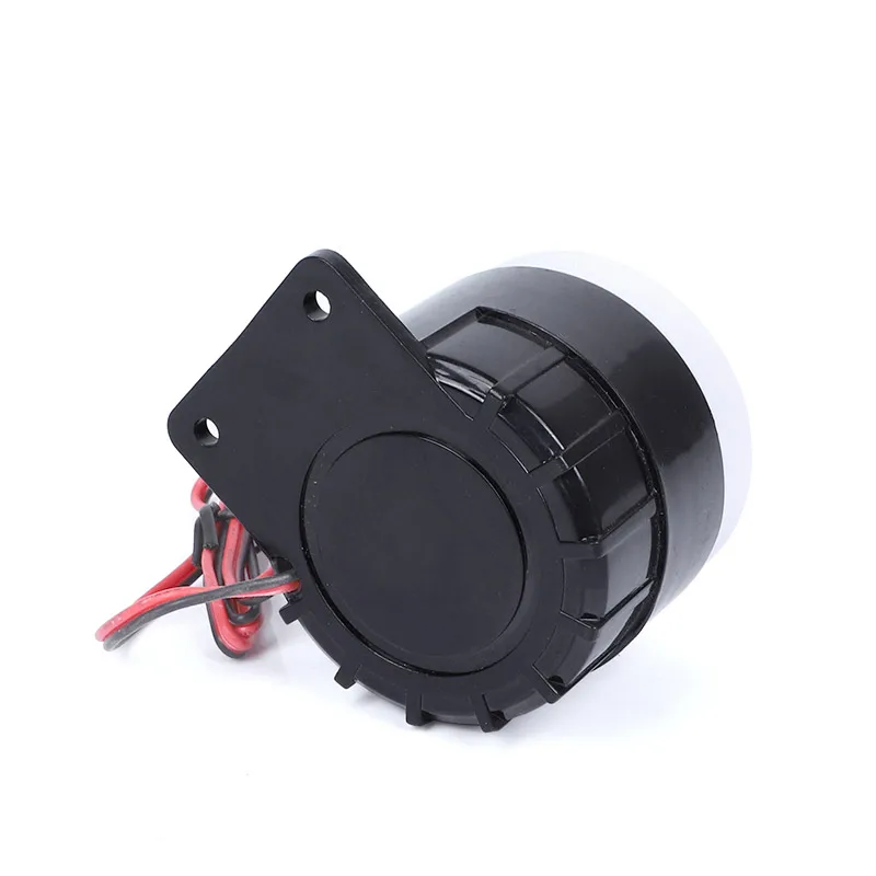 BJ-1K High Decibel Sound Alarm Buzzer Anti-Theft Explosion Electronic Horn with Light 12/24V 220V for Security Systems