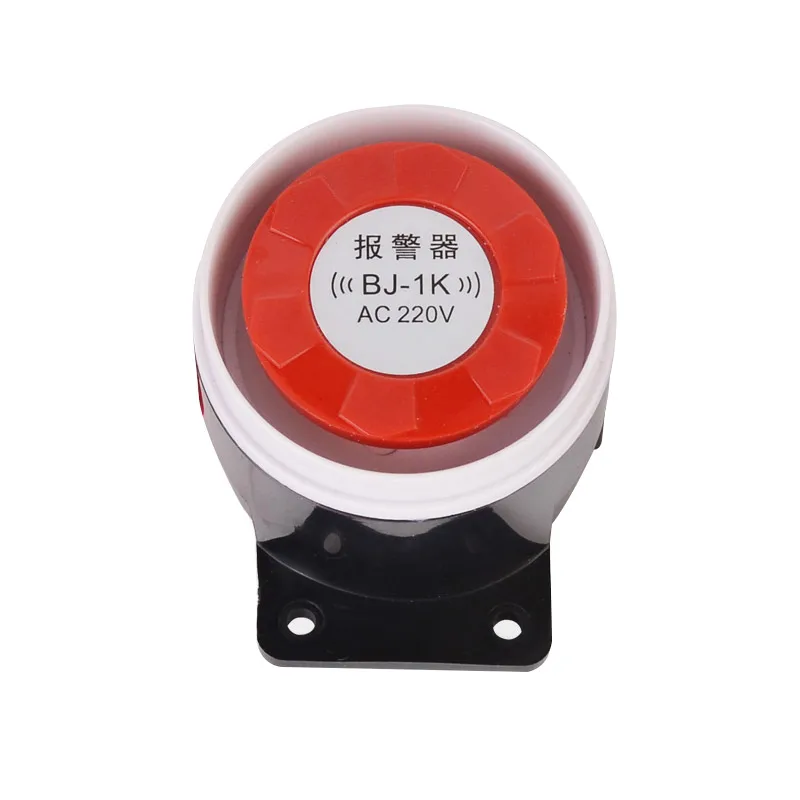 BJ-1K High Decibel Sound Alarm Buzzer Anti-Theft Explosion Electronic Horn with Light 12/24V 220V for Security Systems