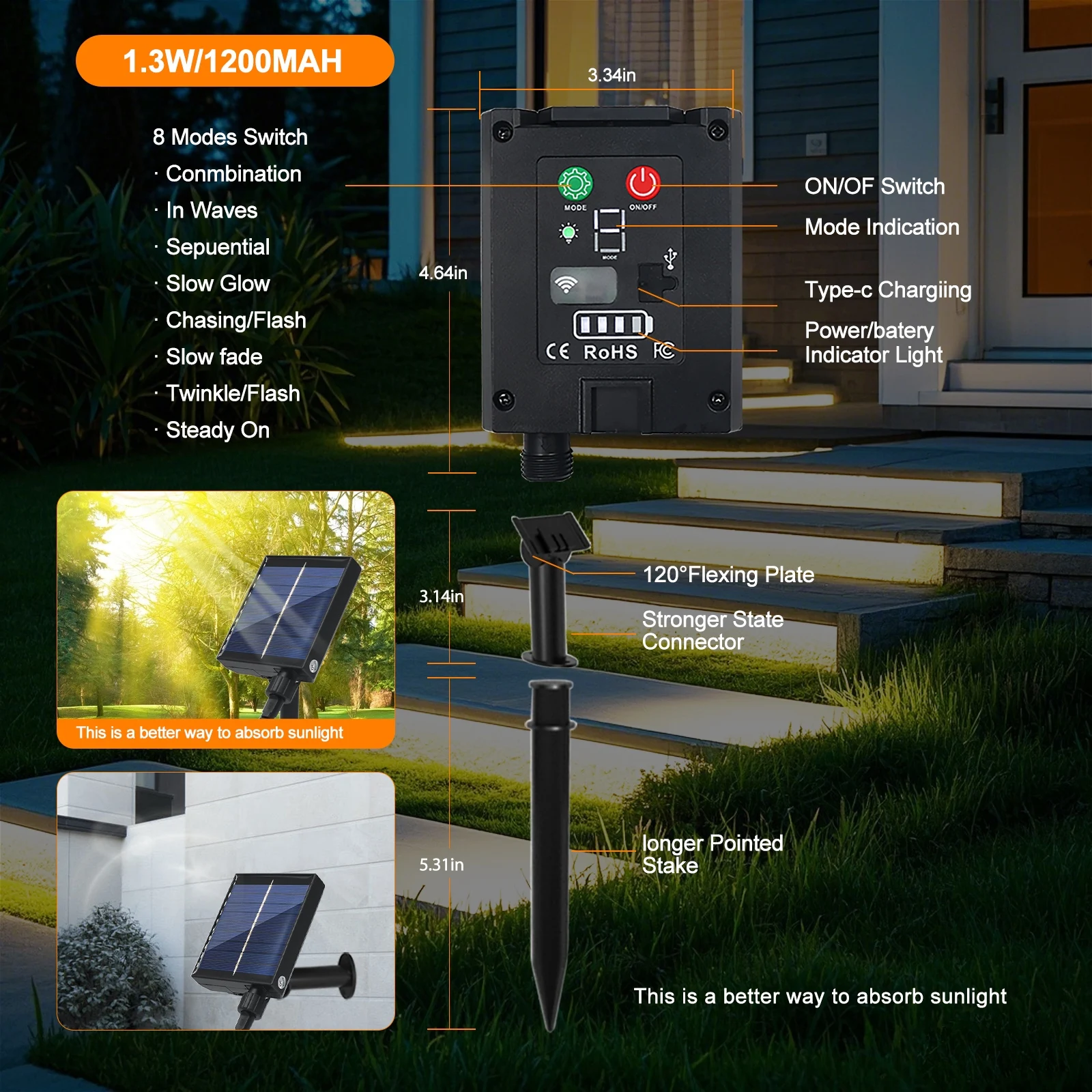 1.3W/2.8W/6W/13W Solar COB LED Strip Light With Remote Dimmable Adhesive Tape Waterproof 3000K 4000K 6000K Indoor Outdoor Decor