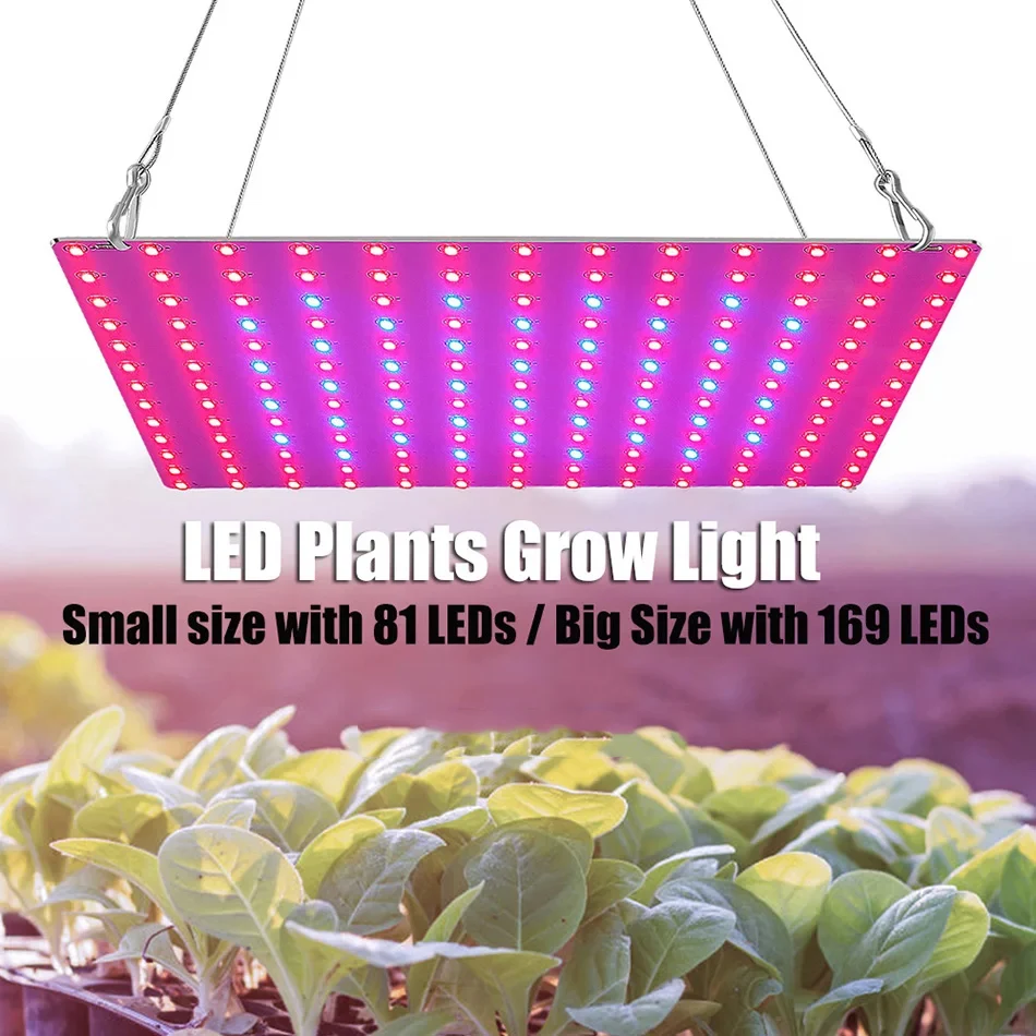 LED Plant Grow Light 81/169 Beads Full Spectrum Hydroponic Growing Lamp Plants Phyto Veg Flower Indoor Ultrathin Panel Phytolamp