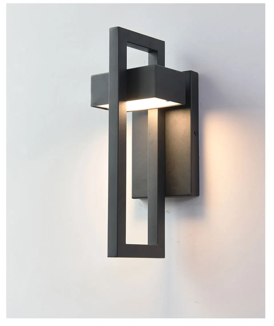Waterproof Outdoor LED Wall Lighting Retro Vintage Black Color 10W for Garden Porch Sconce Street Light 96V220V Sconce Luminaire