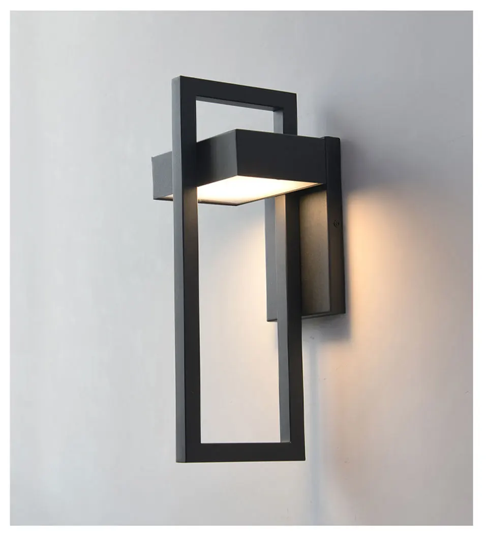Waterproof Outdoor LED Wall Lighting Retro Vintage Black Color 10W for Garden Porch Sconce Street Light 96V220V Sconce Luminaire