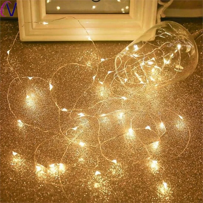 10/20/30M USB LED String Lights Copper Silver Wire Garland Light Waterproof Fairy Lights For Christmas Wedding Party Decoration
