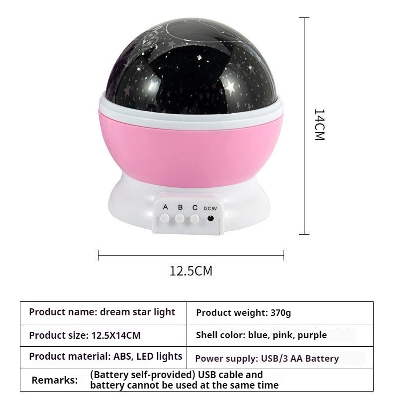 GGbingo Night Lamp Projector Starry Sky Night Light Lamp Decor Rotating Starry Nursery Moon Galaxy Projector Table Light