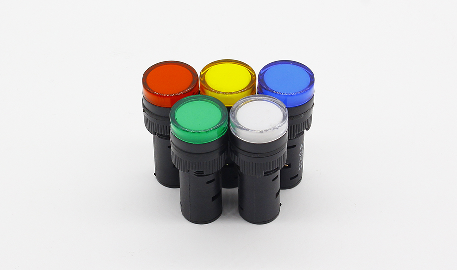 1pcs 16mm signal led Indicator light blue green red,white yellow pilot lamp 12V 24V 220V