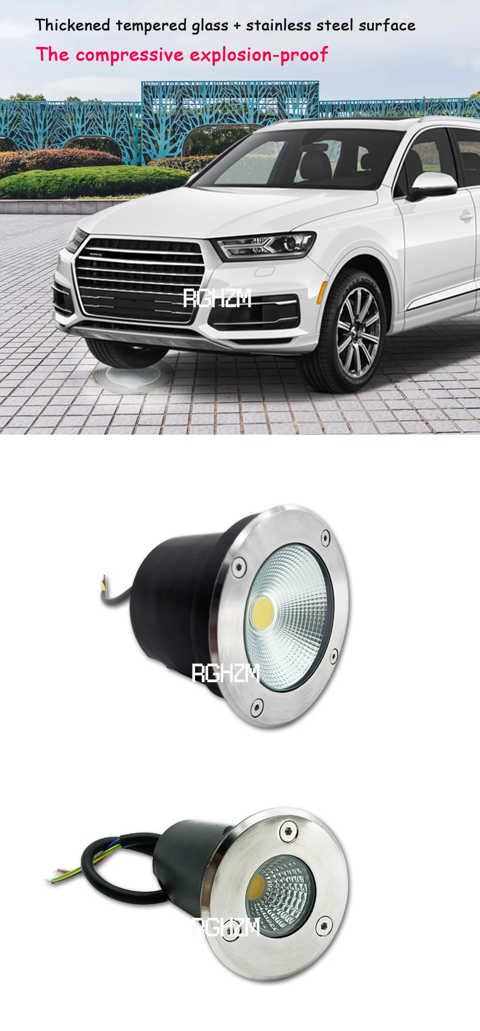 IP67 Waterproof Led Light Garden Underground 3W 5W 10W 15W Outdoor Buried Garden Path Spot Recessed Inground Lighting 220V DC12V