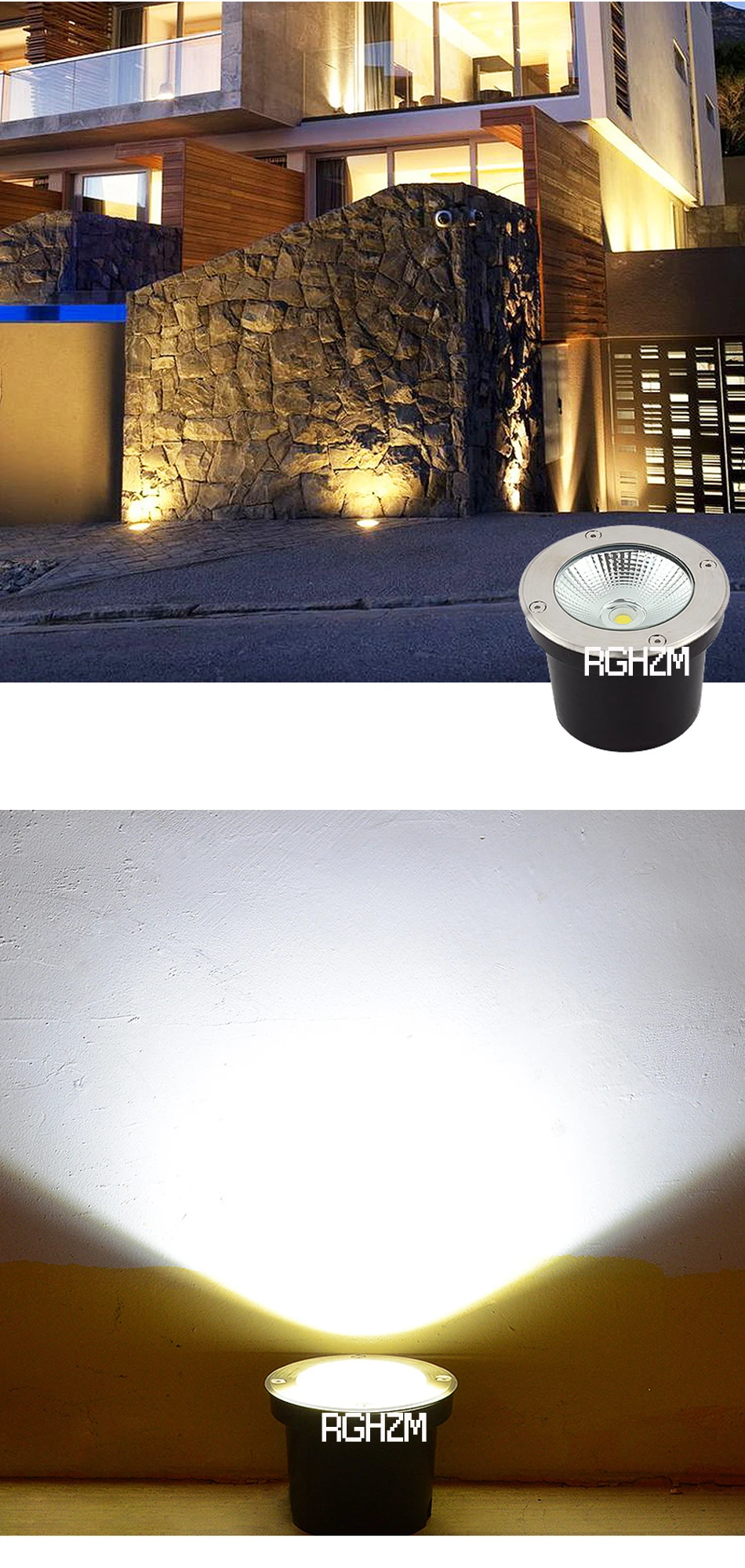 IP67 Waterproof Led Light Garden Underground 3W 5W 10W 15W Outdoor Buried Garden Path Spot Recessed Inground Lighting 220V DC12V