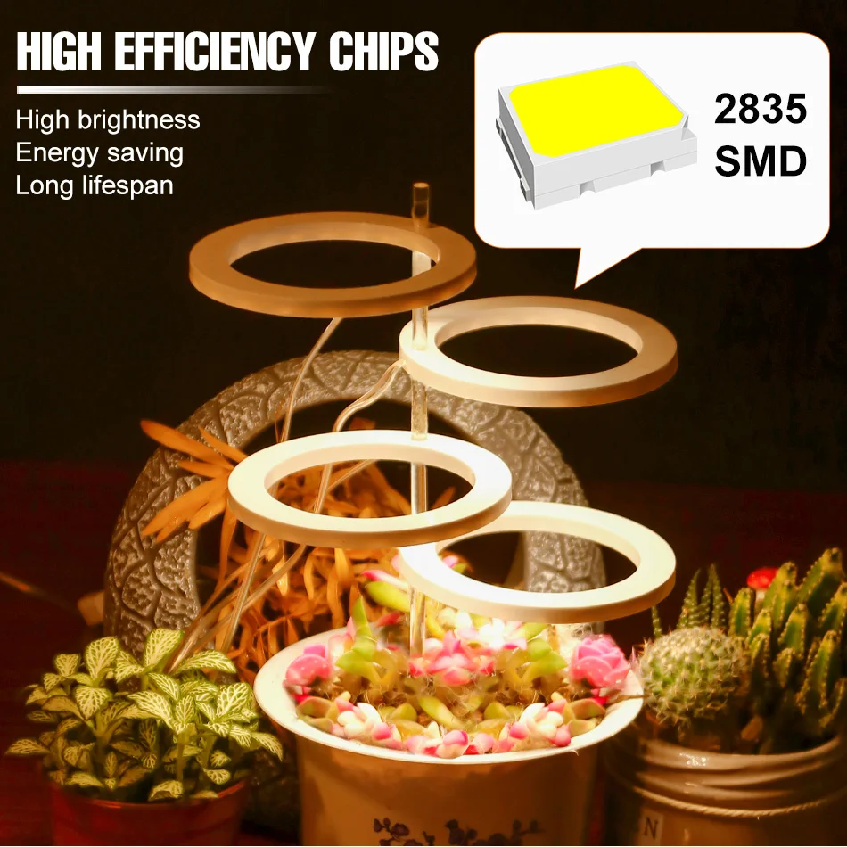LED Phytolamp Indoor Grow Lights Full Spectrum Hydroponics Plant Lamp For Flower Seeds Cultivation DC5V USB LED Growth Light