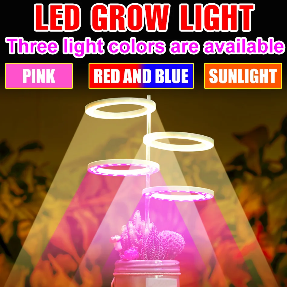 LED Phytolamp Indoor Grow Lights Full Spectrum Hydroponics Plant Lamp For Flower Seeds Cultivation DC5V USB LED Growth Light