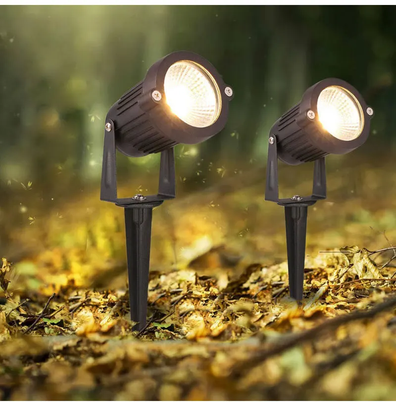 4Pcs LED Garden Lighting 5W 10W Outdoor Spike Lawn Lamp Waterproof Terrace Garden Decoration Path Spotlights AC220V 110V DC12V