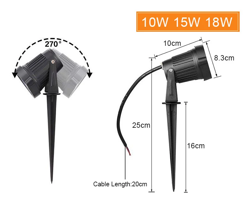 4Pcs LED Garden Lighting 5W 10W Outdoor Spike Lawn Lamp Waterproof Terrace Garden Decoration Path Spotlights AC220V 110V DC12V