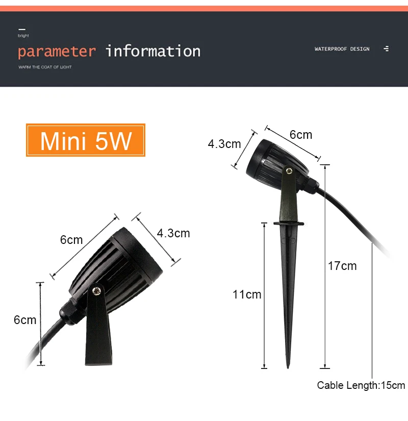 4Pcs LED Garden Lighting 5W 10W Outdoor Spike Lawn Lamp Waterproof Terrace Garden Decoration Path Spotlights AC220V 110V DC12V