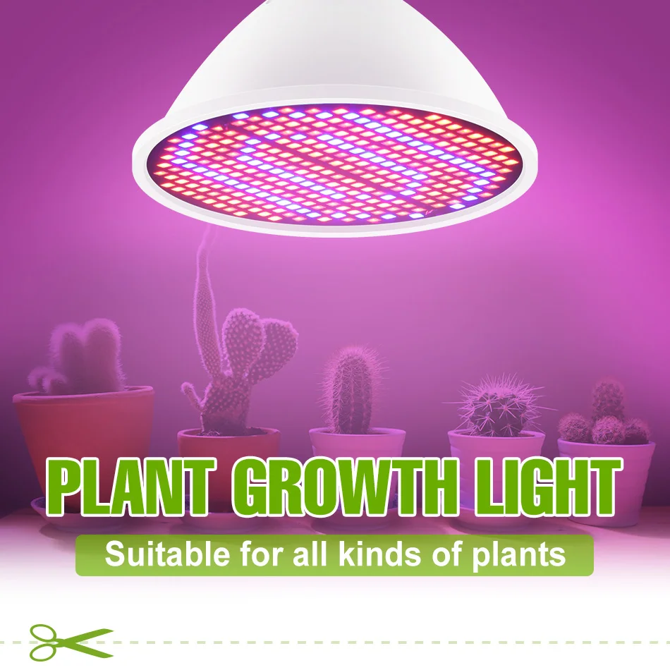E27 LED Plant Grow Light Full Spectrum Indoor Hydroponics Flower Seedling Vegetables Cultivation Lamp Growth Box Bulb AC85V-265V