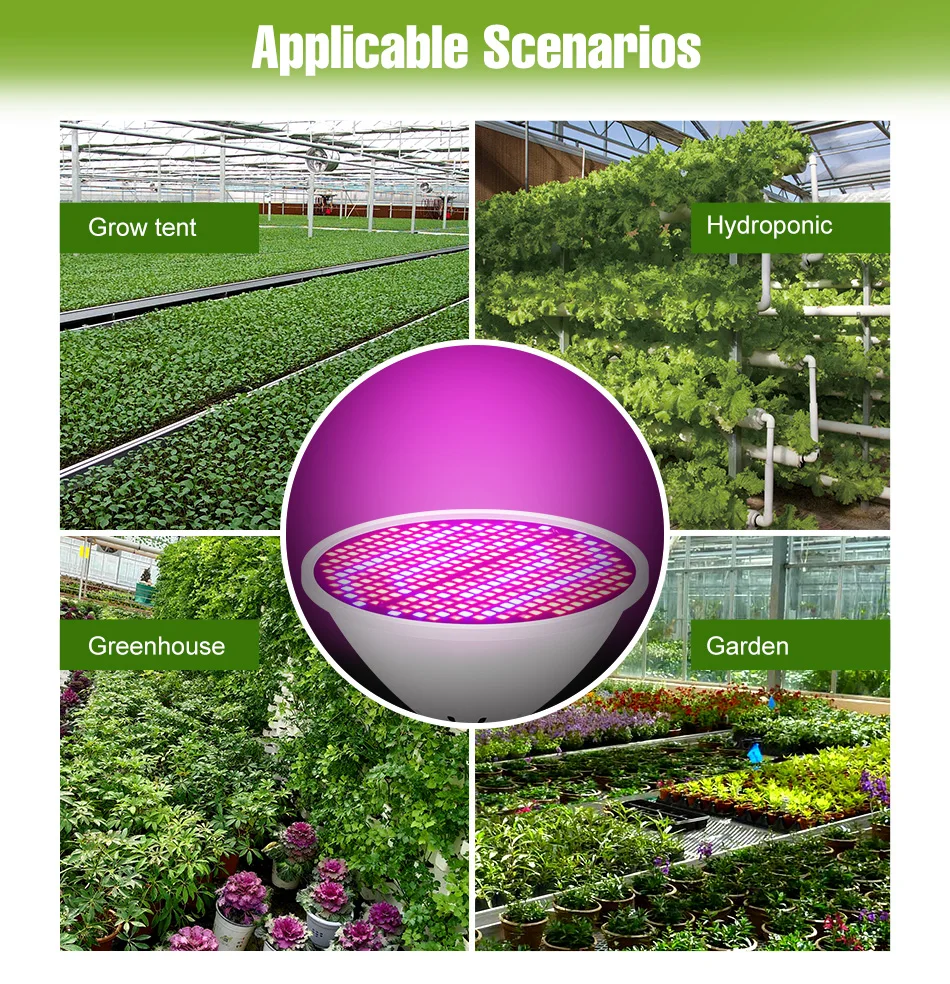 E27 LED Plant Grow Light Full Spectrum Indoor Hydroponics Flower Seedling Vegetables Cultivation Lamp Growth Box Bulb AC85V-265V