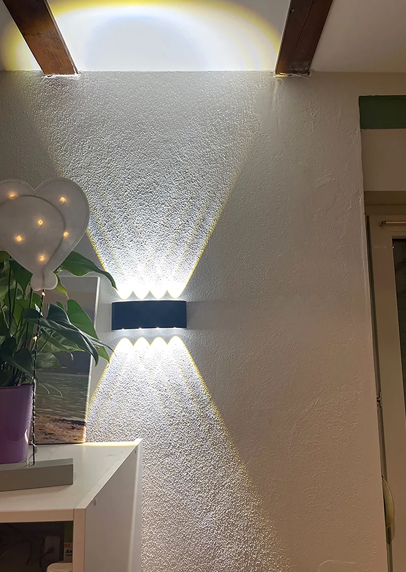 Aluminum LED Wall Lamp Waterproof IP65 Outdoor Garden Lights 8W 12W Interior Wall Light for Bedroom Living Room Stairs Lighting