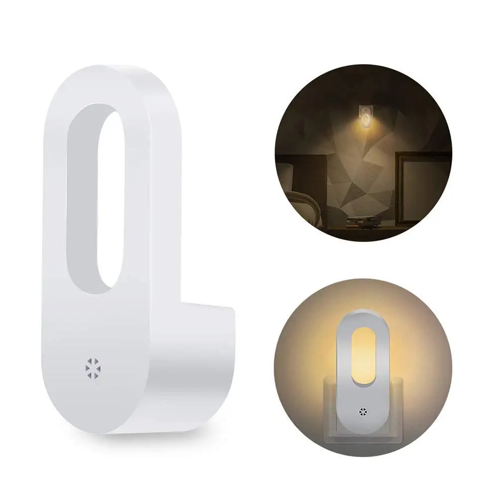 EU/US Plug Wall Night Light Socket With Twilight Sensor 1/2 Pcs Warm White Lamp Energy Saving For Kids Room Bedroom