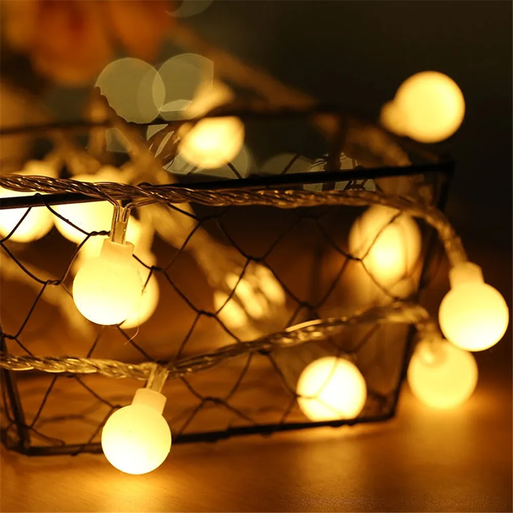 10M Small Ball Fairy Lights Globe String Lights USB/Battery Operated for Garden Christmas Bedroom Wedding Camping Tent Decor