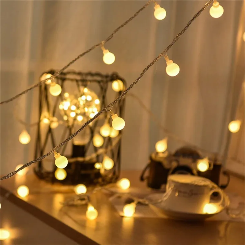 10M Small Ball Fairy Lights Globe String Lights USB/Battery Operated for Garden Christmas Bedroom Wedding Camping Tent Decor
