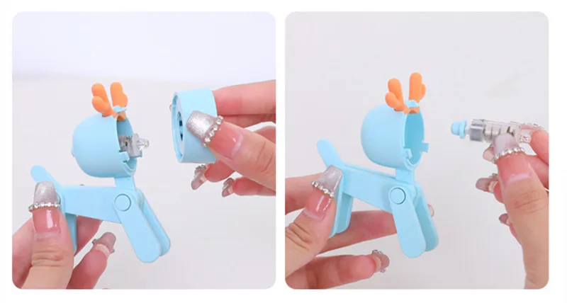 Mini Led Night Lights Folding Desk Lamp Cartoon Cute Pet Dog Deer Shape Nightlights Adjustable Kids Bedroom Bedside Decor Gift