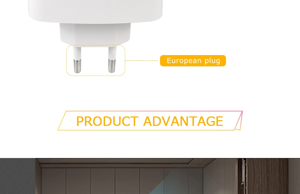 Mini LED Night Light PIR Motion Sensor Lamp 3 Modes Night Lamp Bedroom Bedside Lights EU Plug For Closet Corridor Bathroom