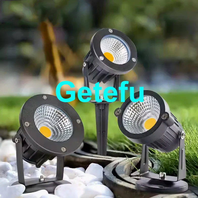 LED COB Outdoor Garden Light LED Lawn Lamp Spike 18W 15W 10W 7W Waterproof Bulb AC220V 110V 12V Landscape IP65 Path Spotlight