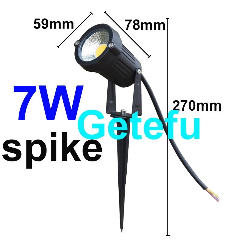 LED COB Outdoor Garden Light LED Lawn Lamp Spike 18W 15W 10W 7W Waterproof Bulb AC220V 110V 12V Landscape IP65 Path Spotlight
