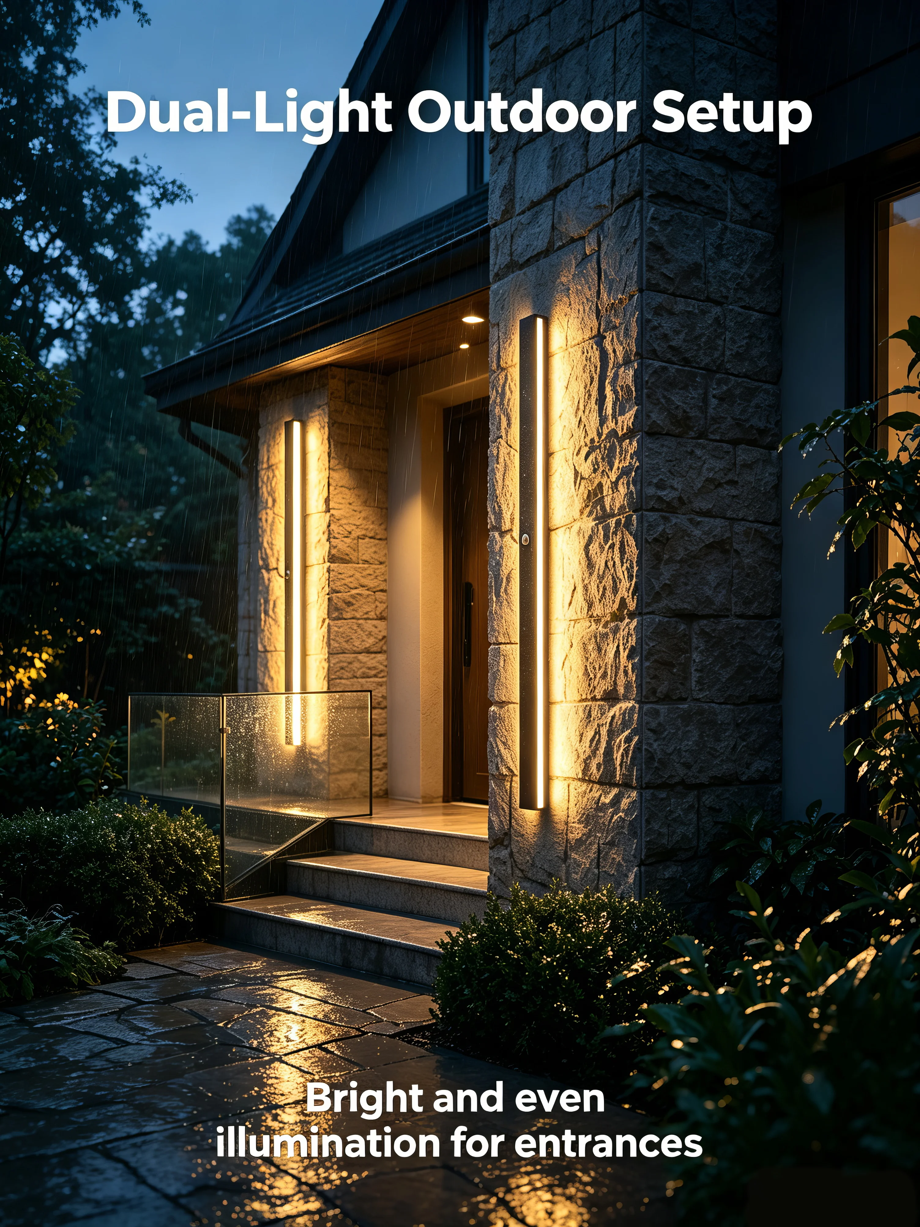 2/1PCS Motion Sensing LED Waterproof IP65 Outdoor Long Wall Lamp Villa Wall Light Garden Porch Sconce Light 110V 220V 55-200CM