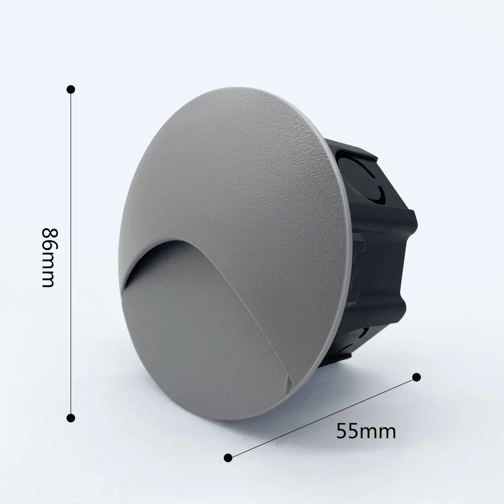 SANDIY Outdoor Lighting LED Sensor Embedded Wall Lamps Waterproof Outside Night Light Footlight+60mm Box for Stair&Step Garden