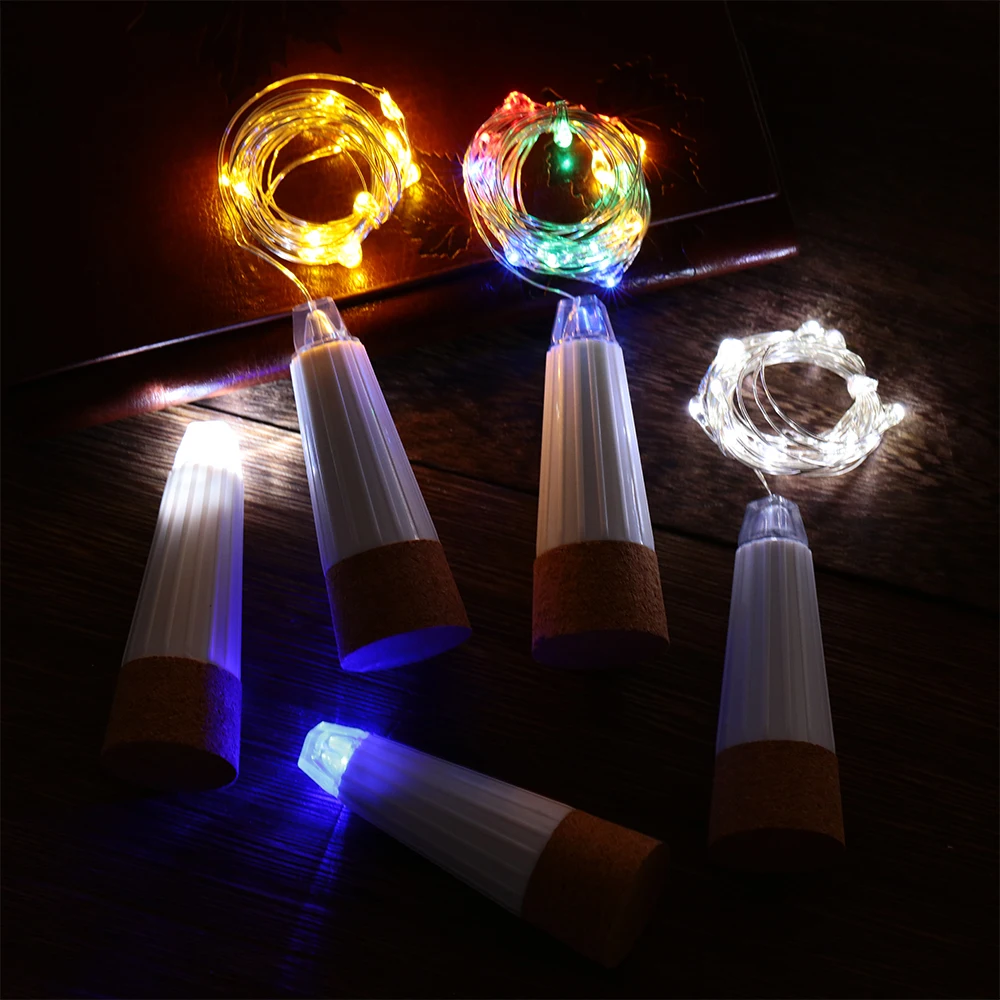 2m 20 LED Cork Bottle Fairy Light USB Rechargeable Indoor Decoration String Lamp for Bedroom Home Party Wedding Christmas