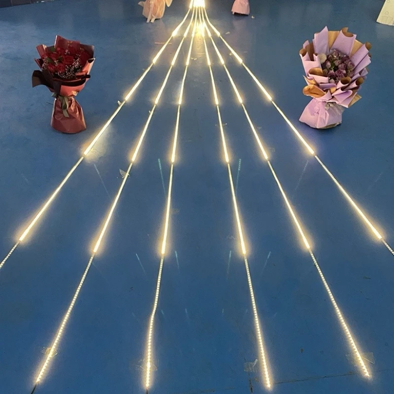 16.5FT 5M 24V Flow LED Strip Track Light Waterproof DC24 SMD2835 For Outdoor Flexible Linear Strip Decorative Backlit Neon Light