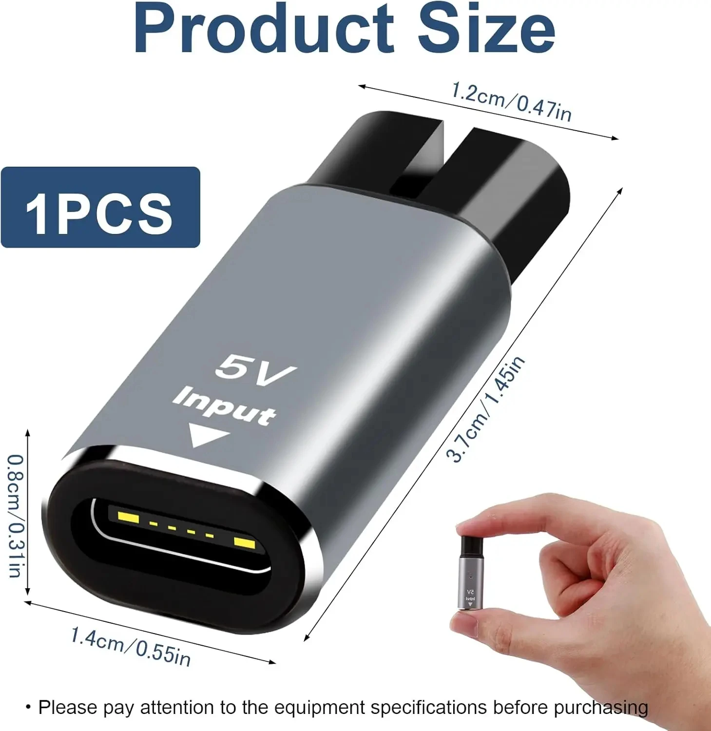5V Type-C Shaver Adapter Charger Converter Compatible with Philips One Blade Shaver