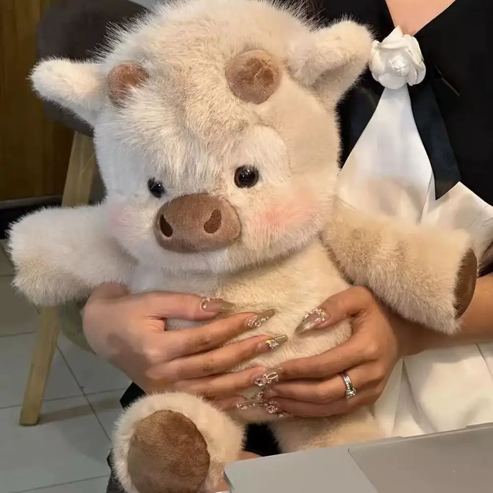 Soft Calf Pig Stuffed Animal Plush Toy Cute Animated Stuffed Animal Pillow Creative Running Pig Plush Toy Gift 17.7inch