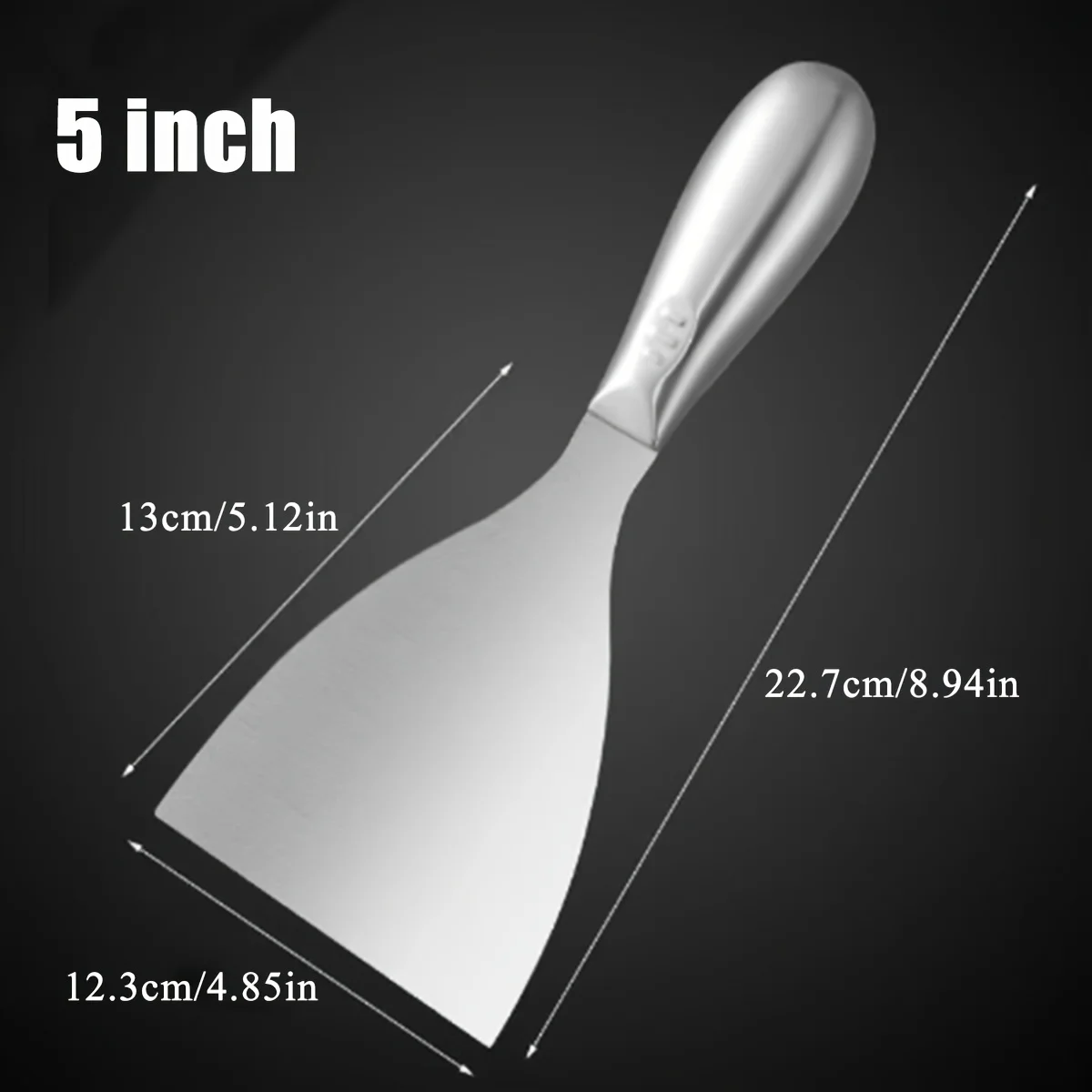 Premium Polished All-Stainless Steel Scraper Tool for Drywall Finishing,Professional Grade Putty Blade for Scraping Paint