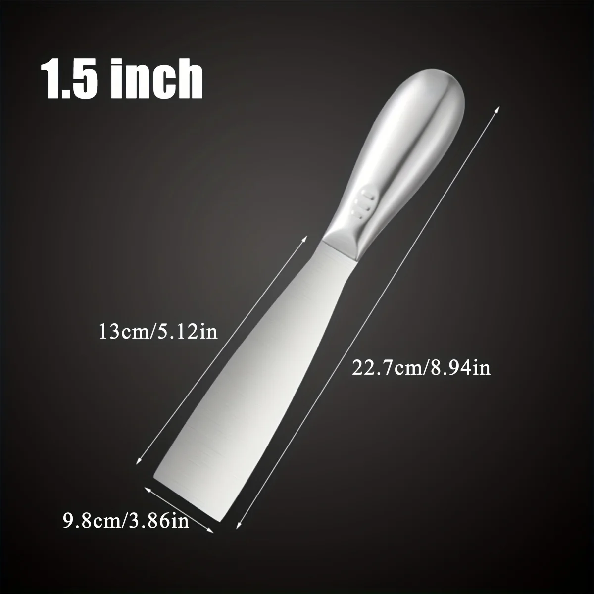 Premium Polished All-Stainless Steel Scraper Tool for Drywall Finishing,Professional Grade Putty Blade for Scraping Paint