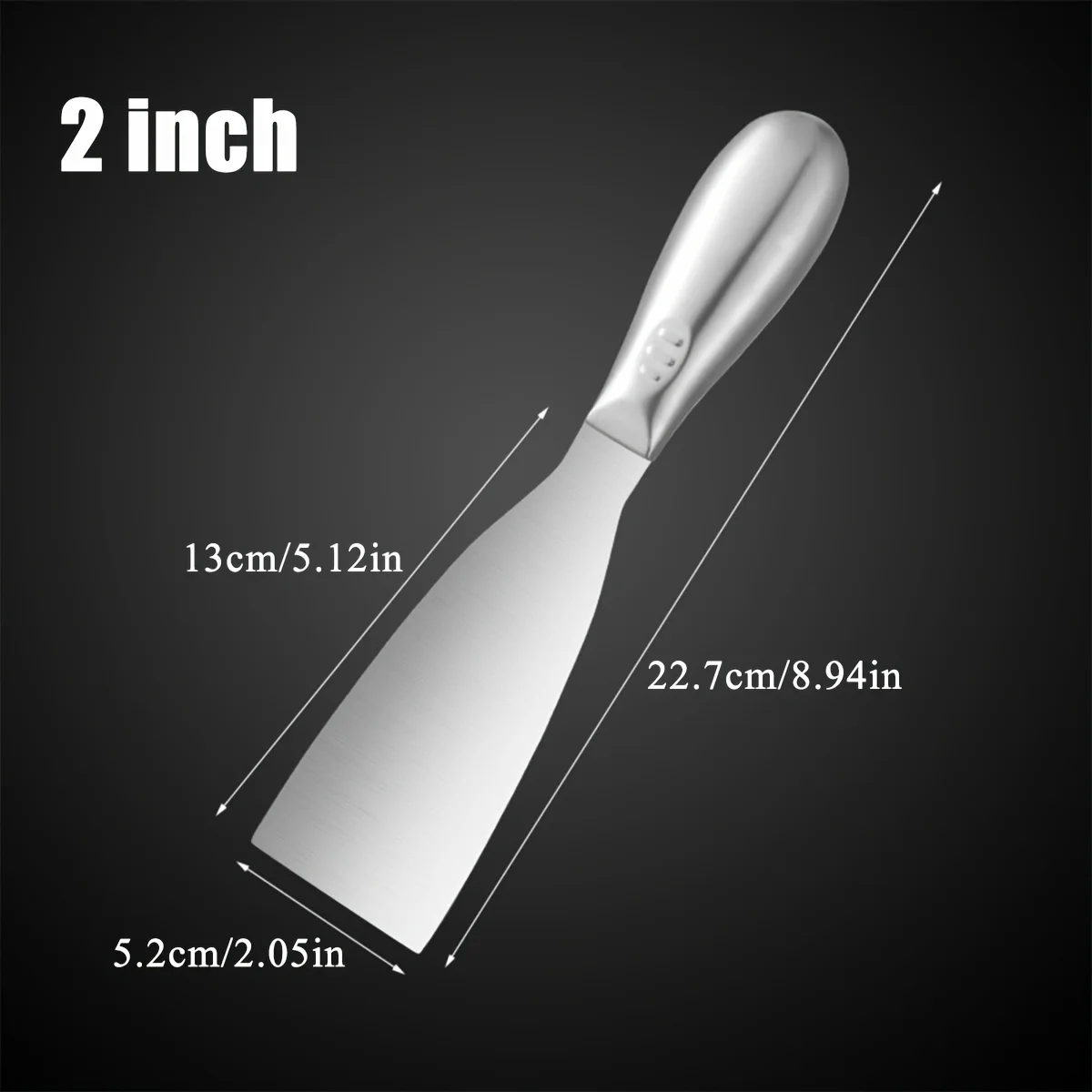 Premium Polished All-Stainless Steel Scraper Tool for Drywall Finishing,Professional Grade Putty Blade for Scraping Paint