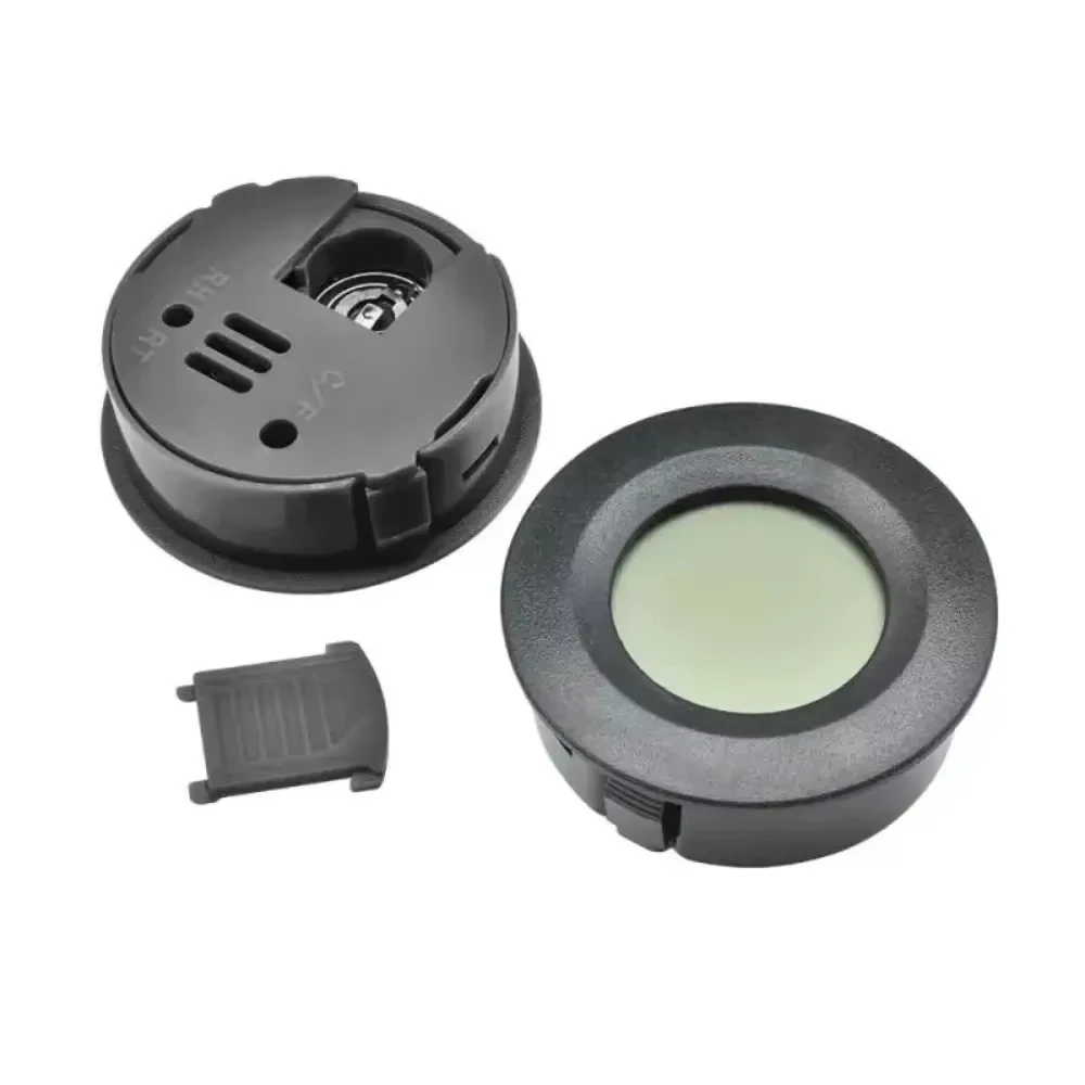 Round Digital LCD Thermometer For Car Indoor Room Cigar Wine Cabinet Digital Temperature Humidity Meter Pet Acrylic Box