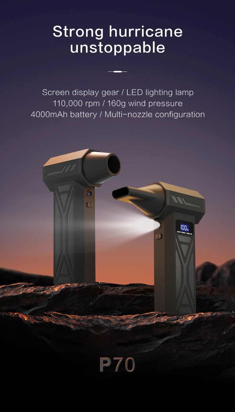 X6 Turbo Jet Blower 130000RPM Powerful Air Blower Brushless Motor Turbo Fan Jet Fan Cleaning Air Duster Blower Air Puissant Tool