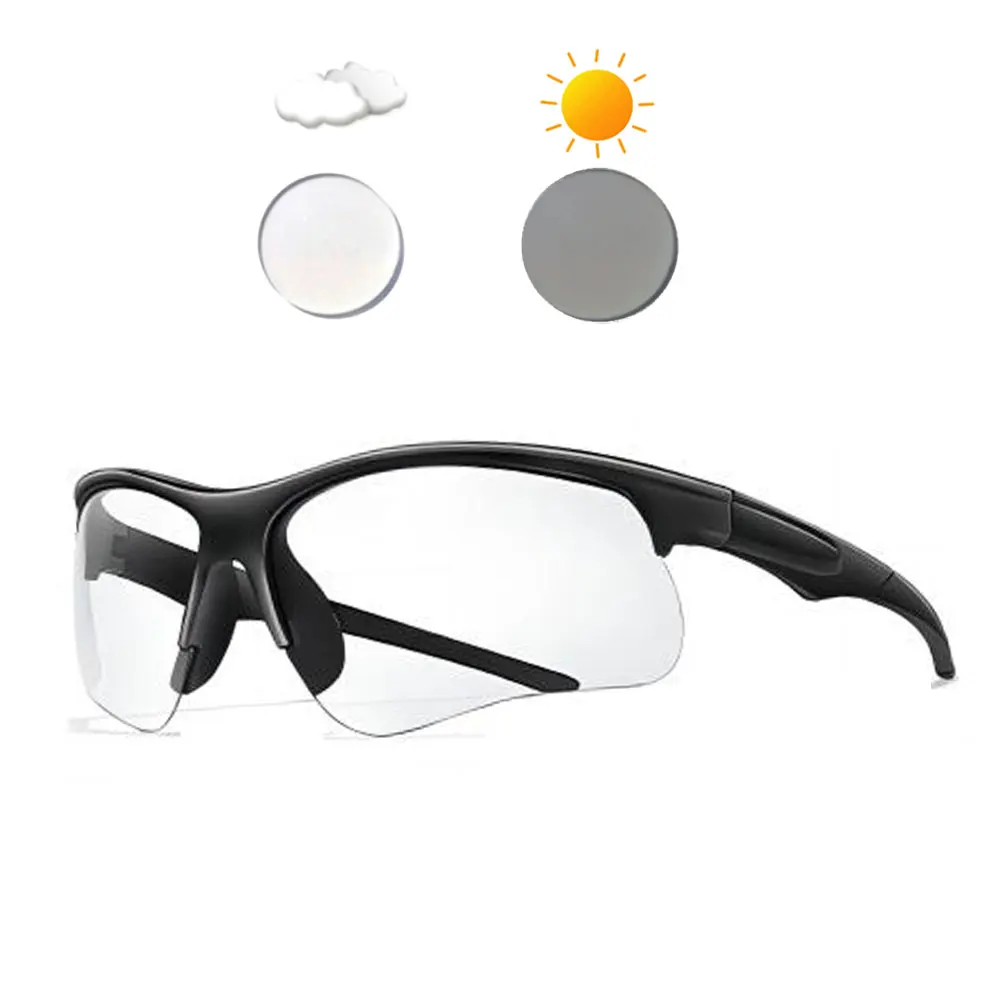 New Photochromic Cycling Sunglasses Men Women Outdoor Mtb Bicycle Sun Glasses Running Eyewear Sports Bike Windproof Goggles