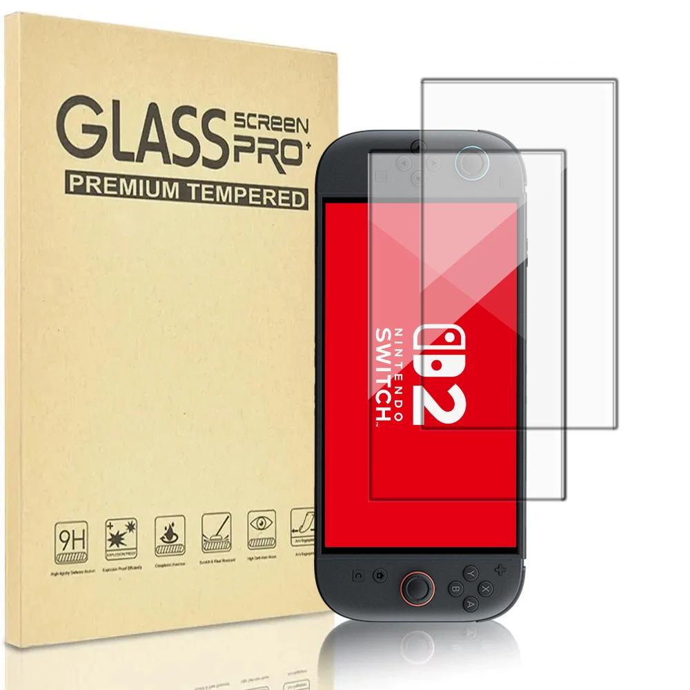 NS2 HD Screen Protector Tempered Glass for Switch 2 Transparent HD Anti Scratch Tempered Glass Screen Protector Switch 2