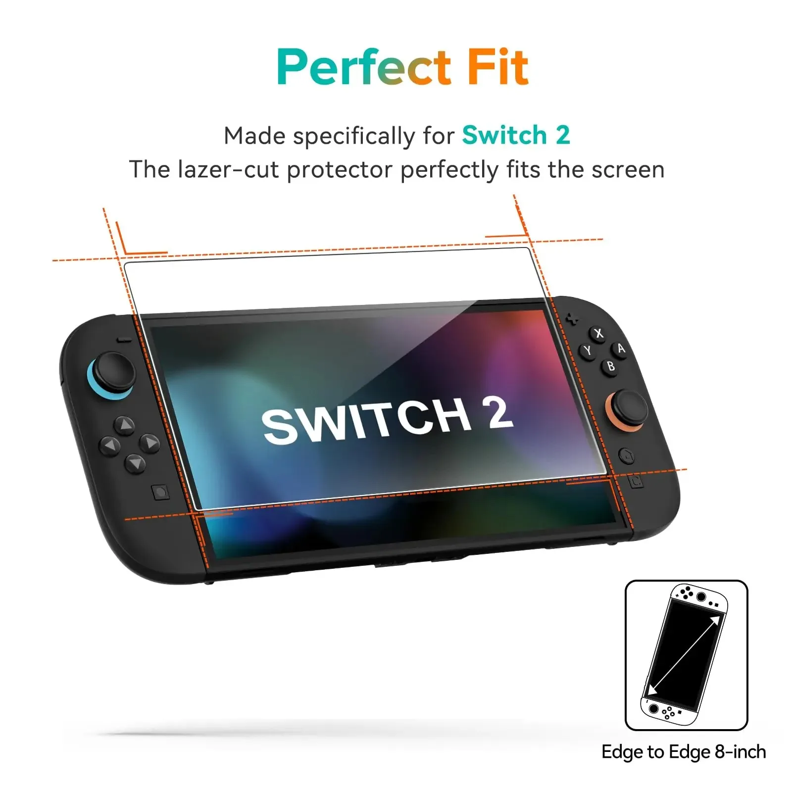 NS2 HD Screen Protector Tempered Glass for Switch 2 Transparent HD Anti Scratch Tempered Glass Screen Protector Switch 2