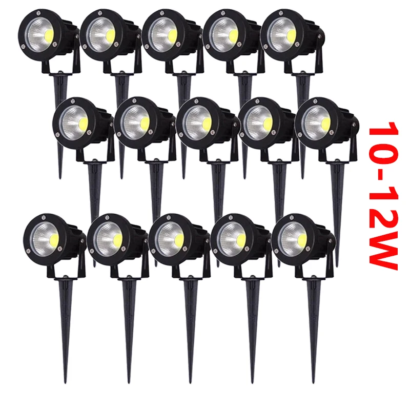 Garden Decorations Light LED IP65 Waterproof Lawn Lamp 220V 110V 12V 24V Warm White Green 5W 10W 15W 20W Landscape Spike Spotlig