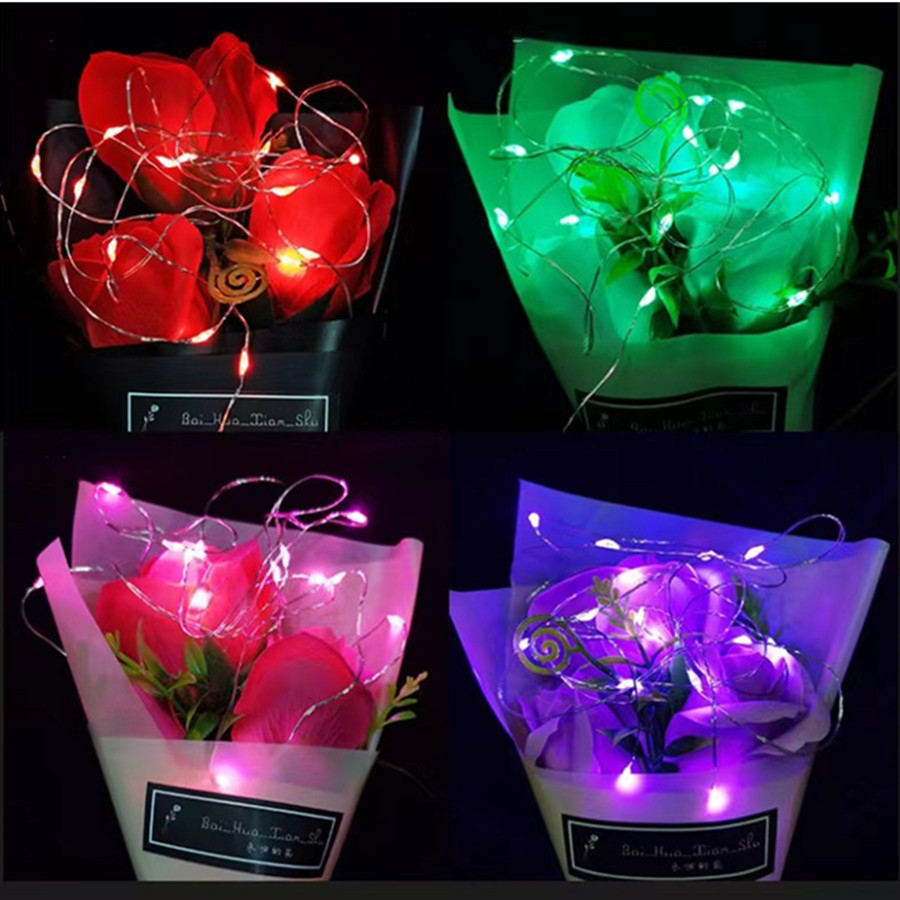 With Battery LED String Lights Copper Silver Wire Garland Light Waterproof Fairy Lights Party Decoration For Christmas Wedding