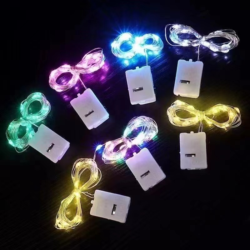 With Battery LED String Lights Copper Silver Wire Garland Light Waterproof Fairy Lights Party Decoration For Christmas Wedding
