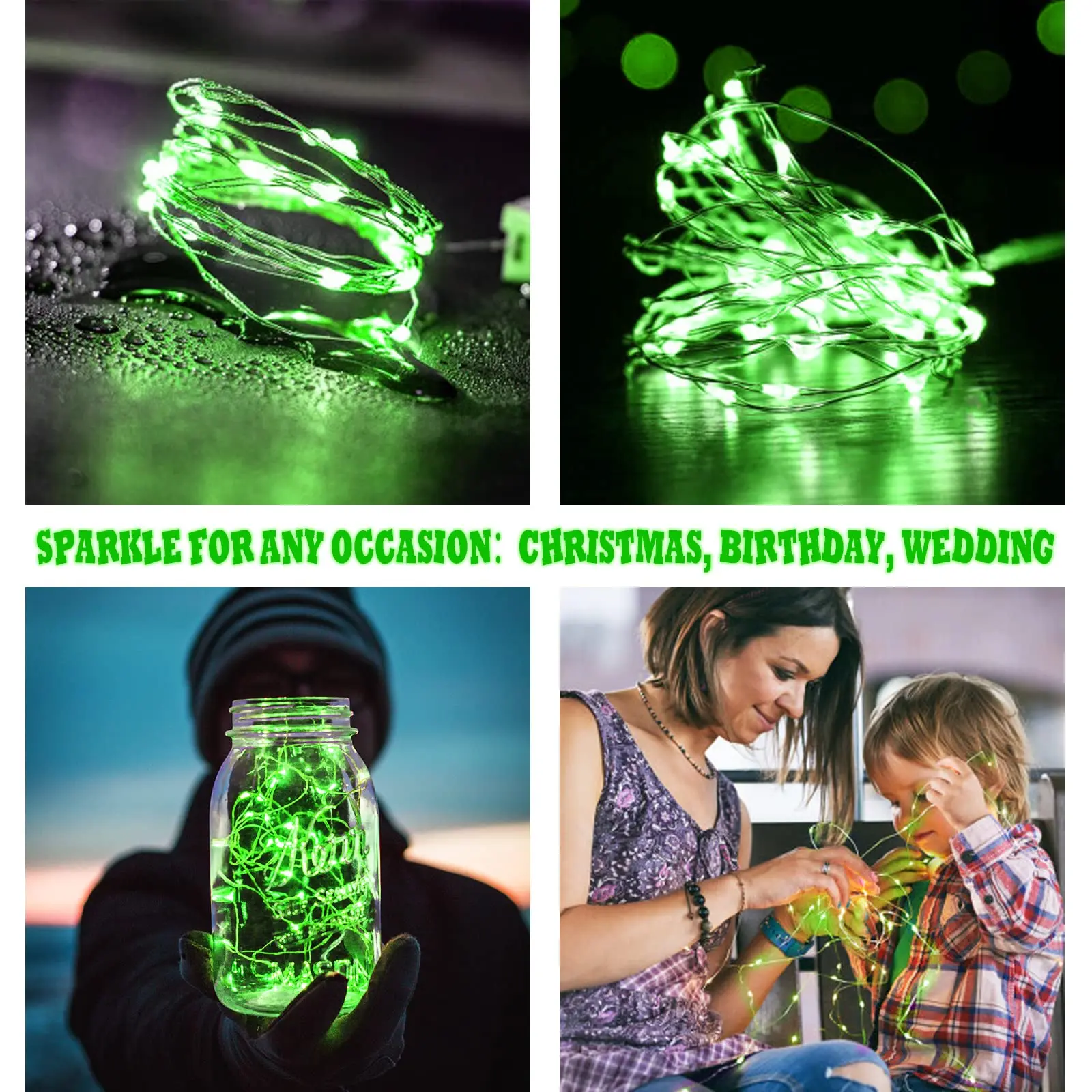 LED Fairy Copper Wire Light String USB Garland Purple Pink Light For Christmas Wedding Party Birthday Home Bedroom DIY Decor